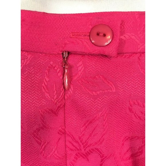 Bergamo By EBI Woman's Floral Skirt Straight Lined Back Zip Pink Size 4 - Picture 5 of 6